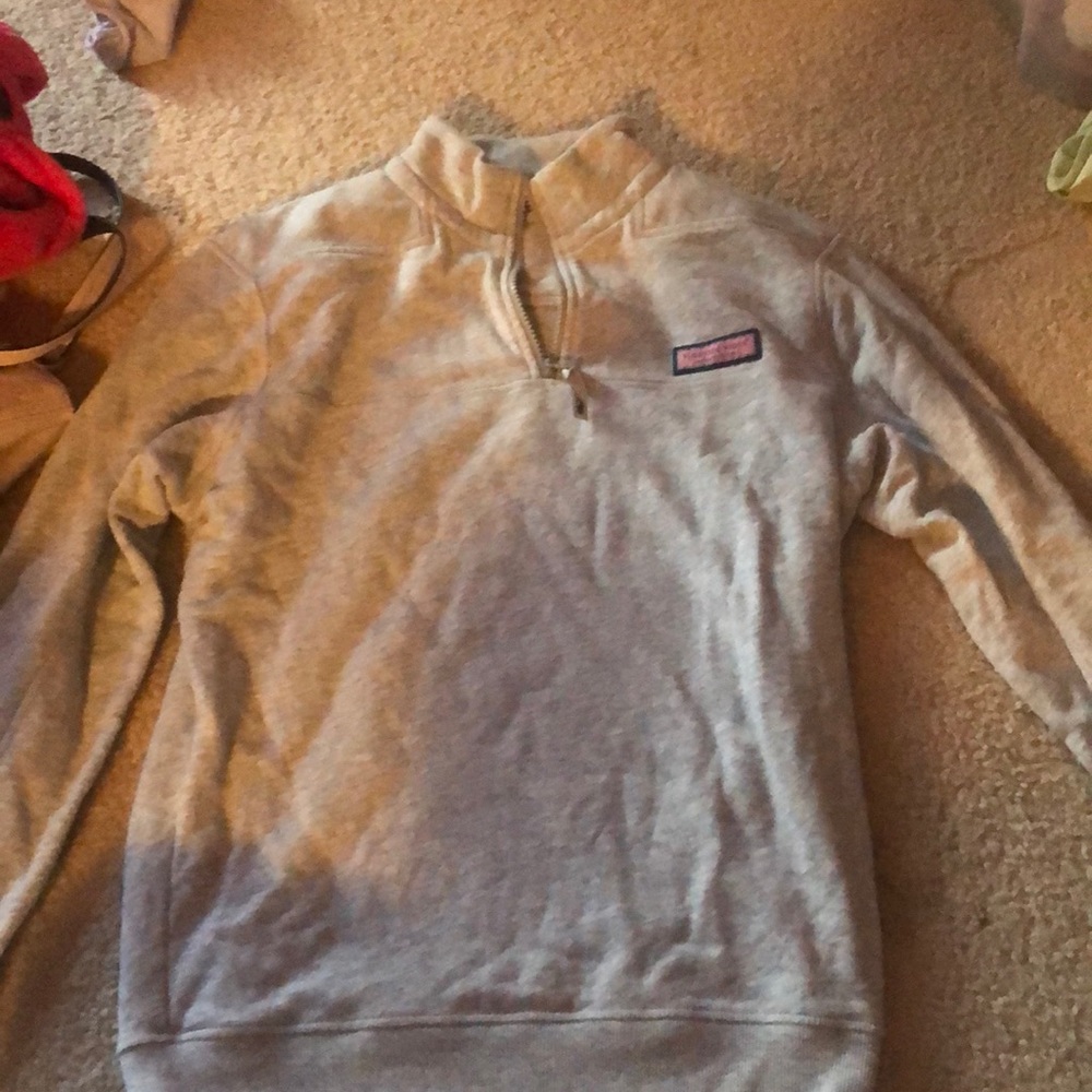 Gray quarter zip hoodie